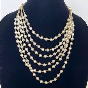 Layered Faux Pearl Necklace
